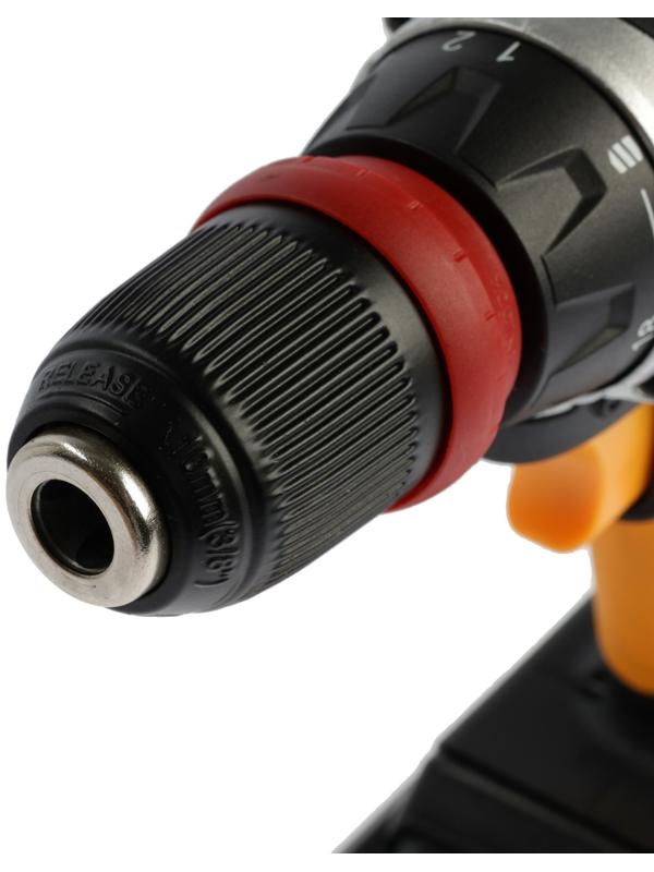 Дрель-шуруповерт DEKO DKCD20FU-Li, со съемным патроном, 20 В, 1.5 Ач, 42 Нм, 2 скорости