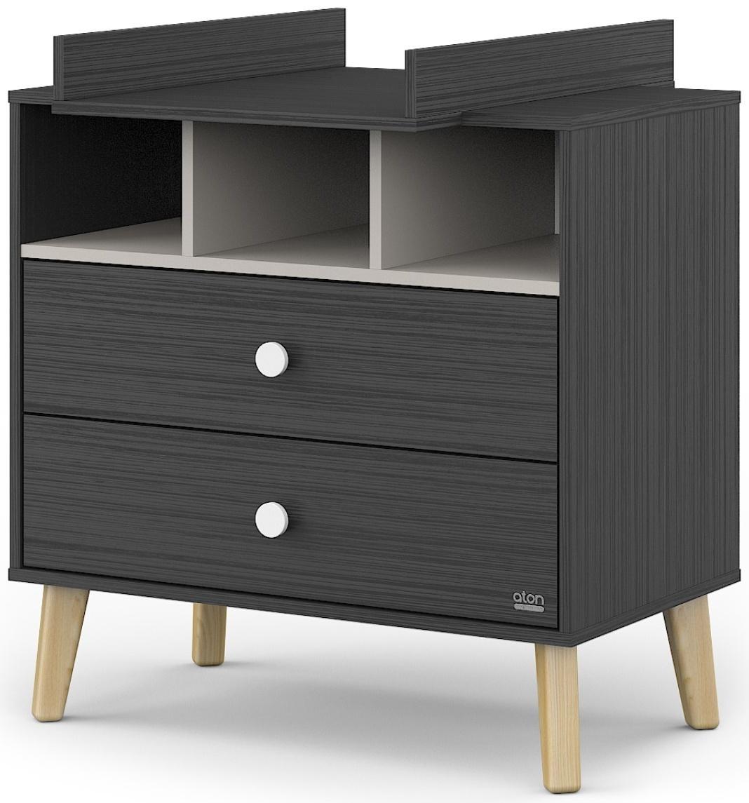 Комод пеленальный Benny ЛДСП черный-кашемир