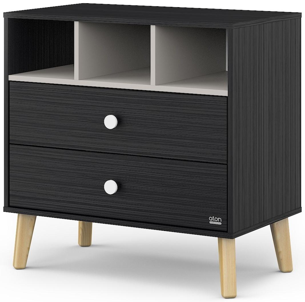 Комод пеленальный Benny ЛДСП черный-кашемир