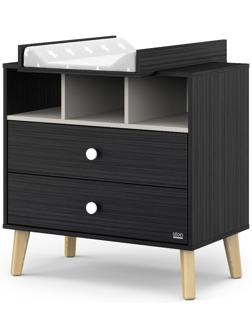 Комод пеленальный Benny ЛДСП черный-кашемир
