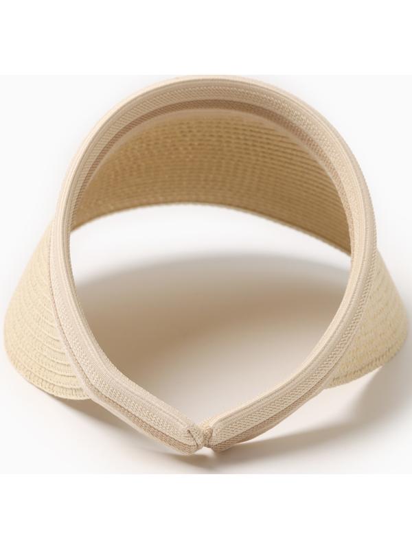 Козырёк женский плетёный MINAKU цвет бежевый, р-р  56-58