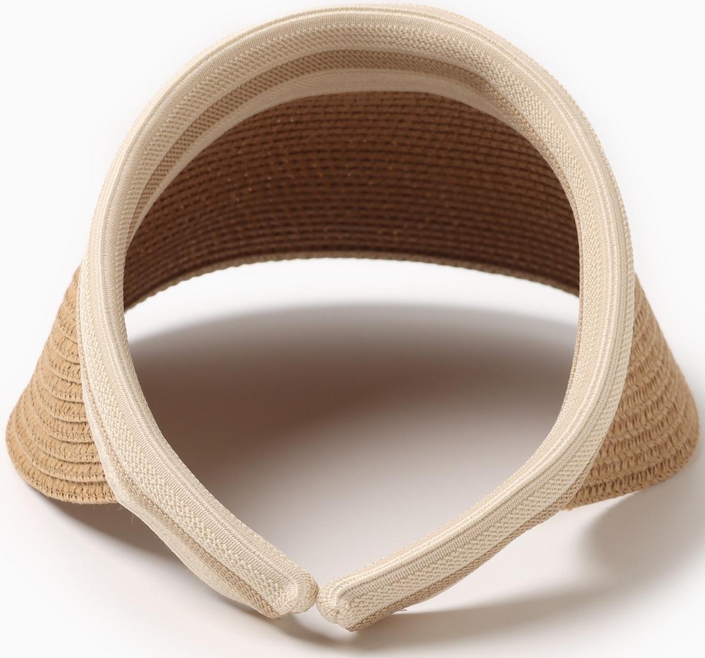 Козырёк женский плетёный MINAKU цвет коричневый, р-р  56-58