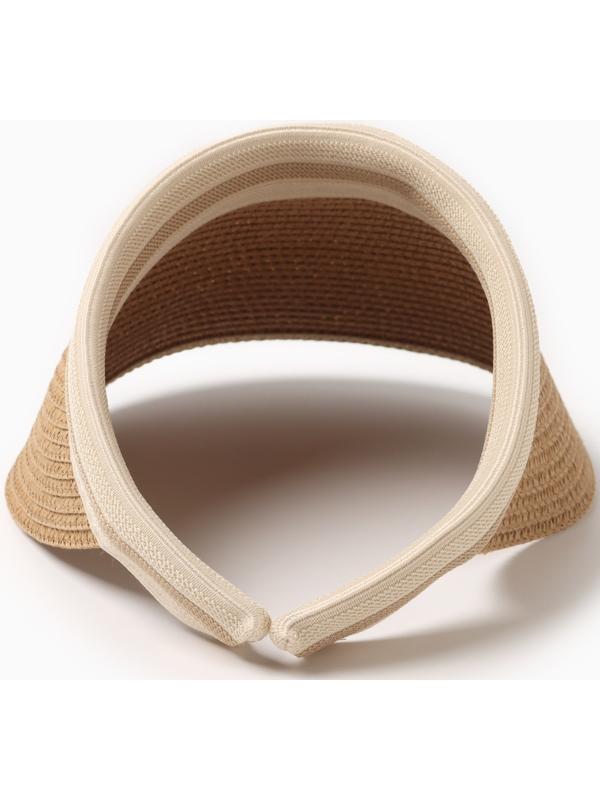 Козырёк женский плетёный MINAKU цвет коричневый, р-р  56-58