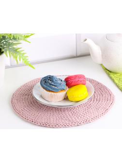 Салфетка, D = 25 см, полиэфирное волокно, сиреневый