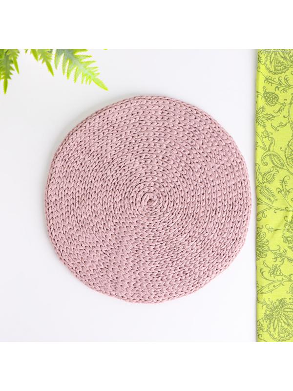 Салфетка, D = 25 см, полиэфирное волокно, сиреневый