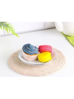 Салфетка, D = 20 см, полиэфирное волокно, бежевый