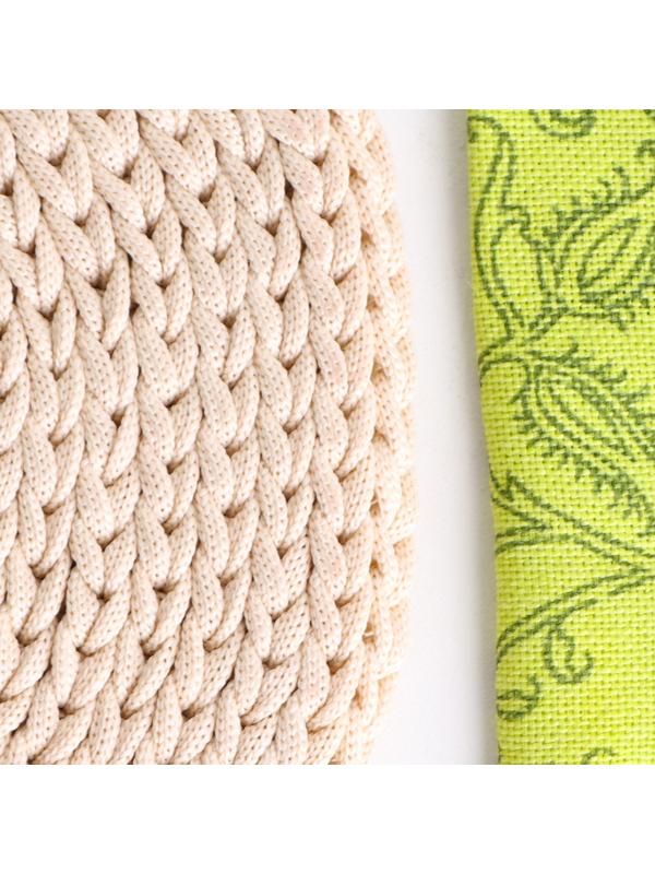 Салфетка, D = 20 см, полиэфирное волокно, бежевый