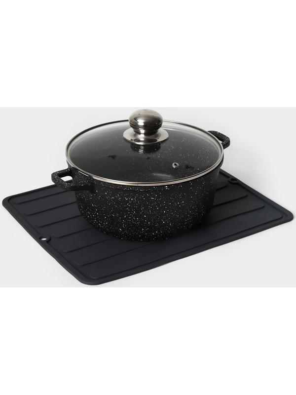 Коврик силиконовый под горячее, d=290 мм, l= 360 мм, цвет МИКС