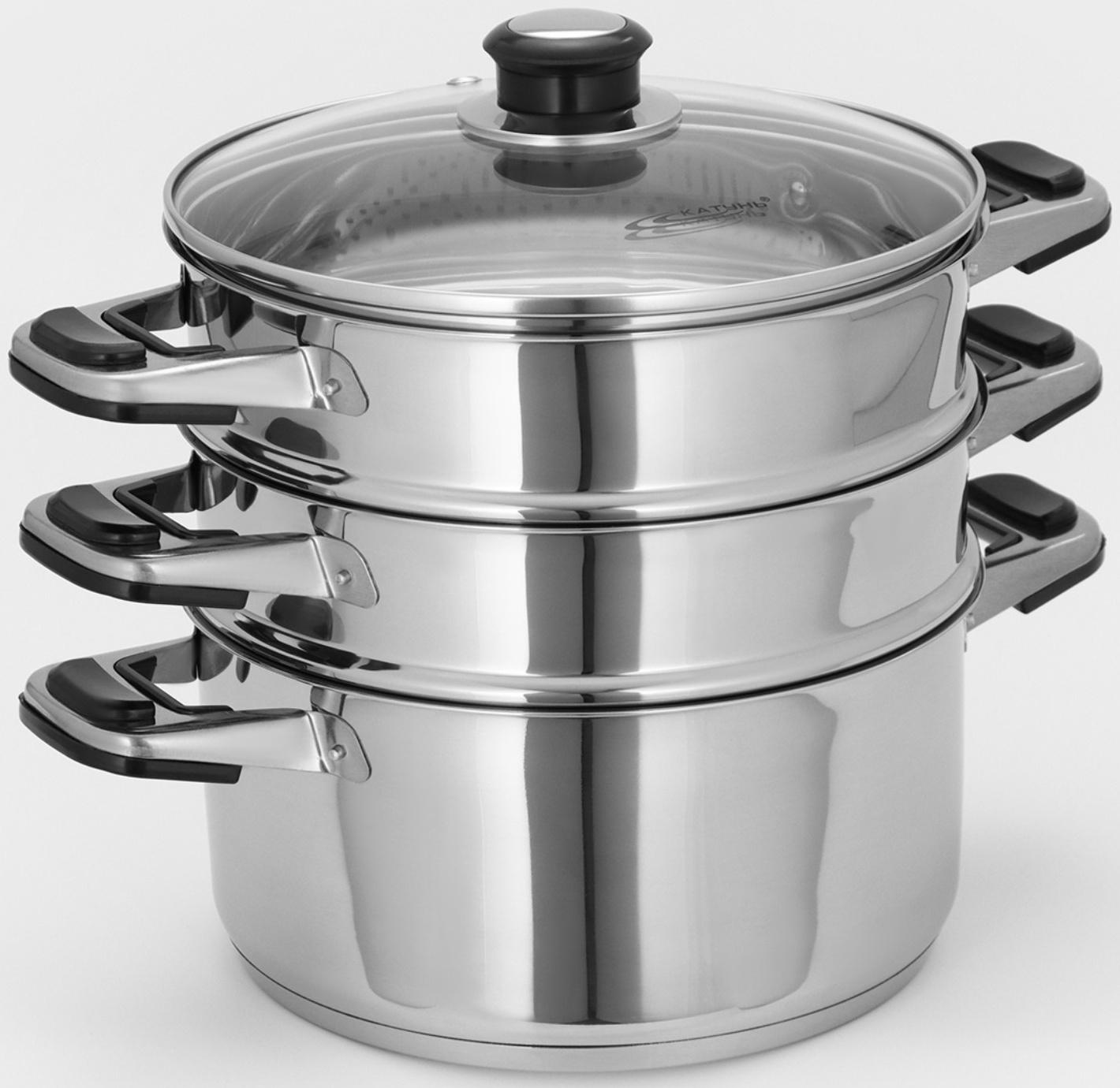 Мантоварка АЛТЫН D22 см 3 секции. ТРС  8,5л индукц. Дно