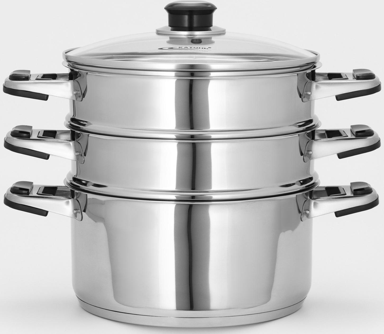 Мантоварка АЛТЫН D22 см 3 секции. ТРС  8,5л индукц. Дно