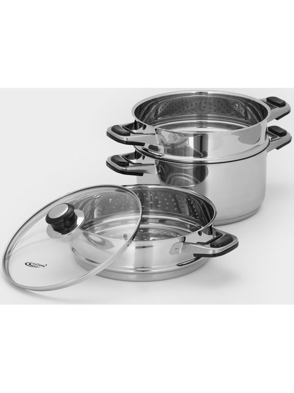 Мантоварка АЛТЫН D22 см 3 секции. ТРС  8,5л индукц. Дно