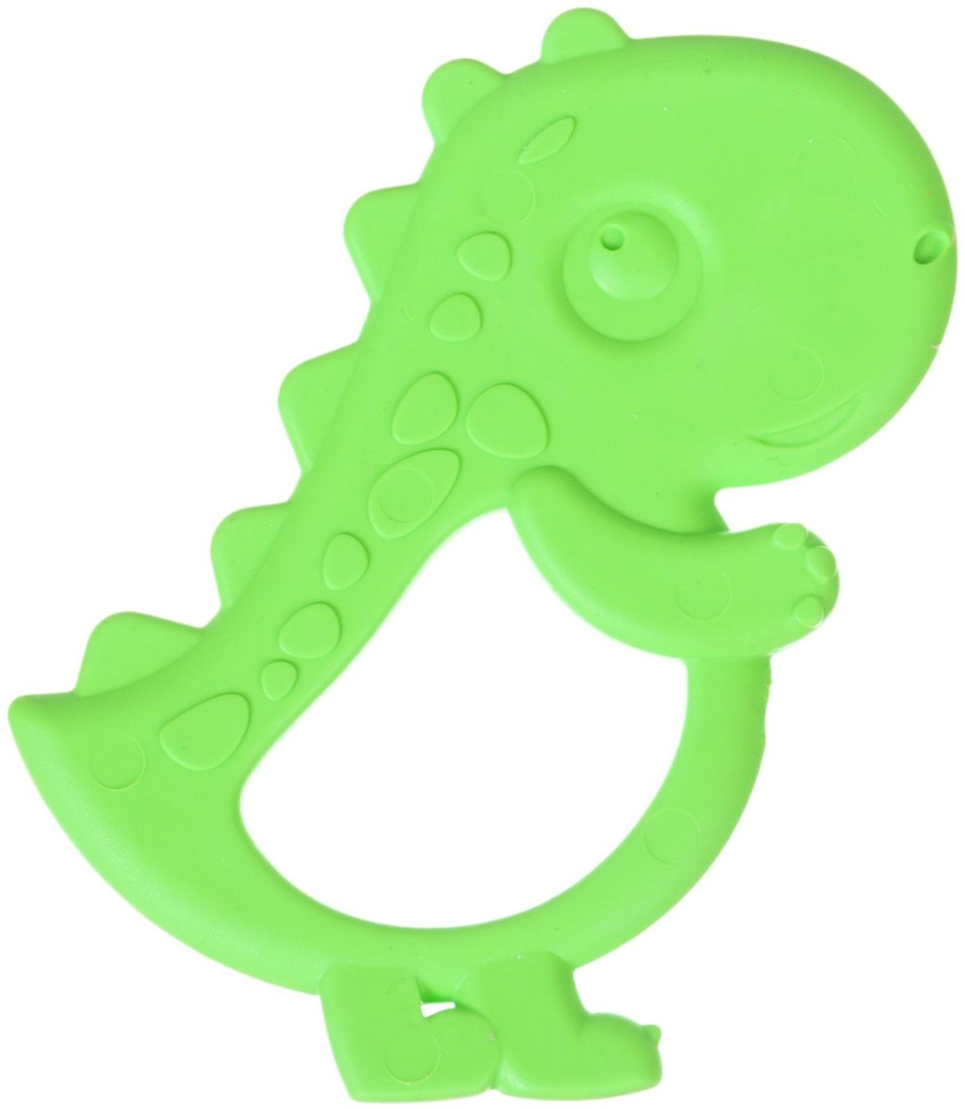 Прорезыватель для зубов «Дино», цвет зеленый, ТЭП, КНОПА