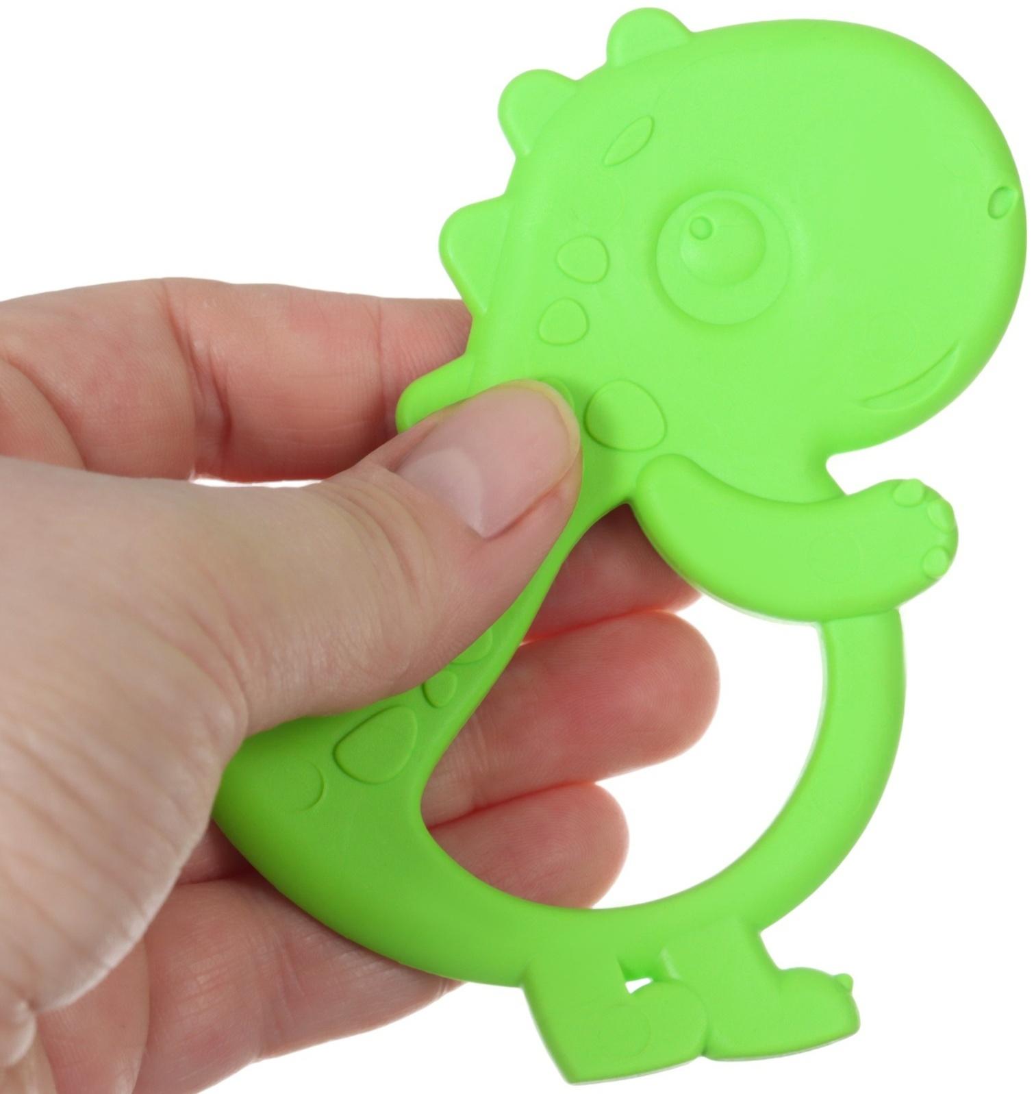 Прорезыватель для зубов «Дино», цвет зеленый, ТЭП, КНОПА