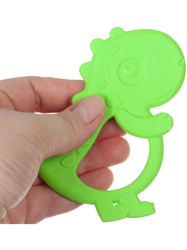 Прорезыватель для зубов «Дино», цвет зеленый, ТЭП, КНОПА