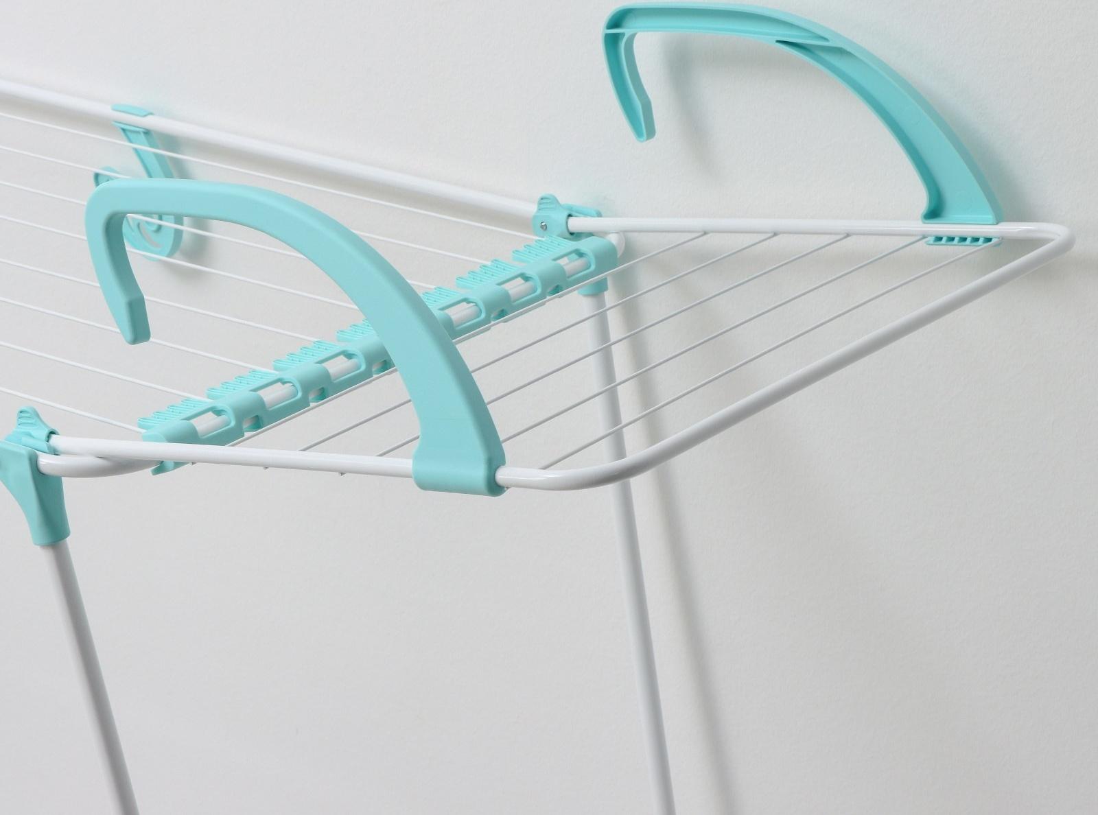 Сушилка для белья напольная, рабочая длина 18 м, цвет белый