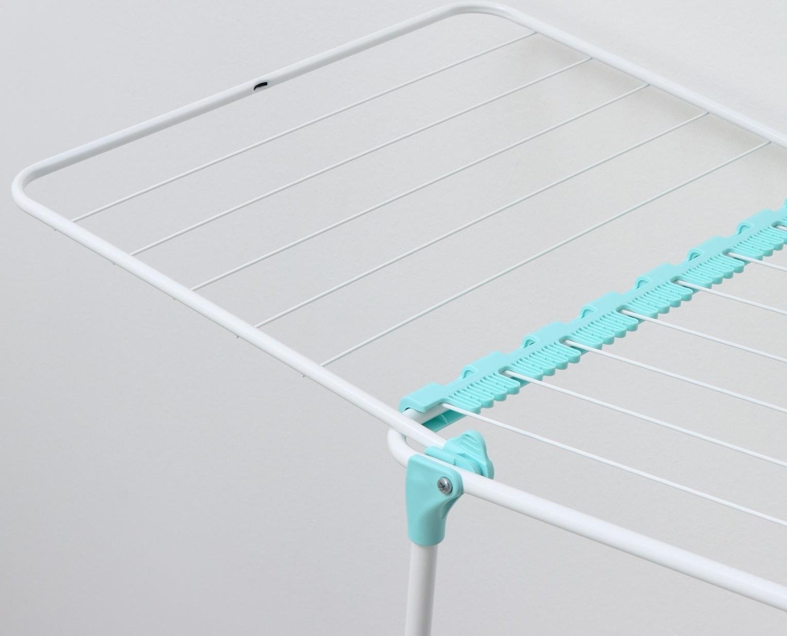 Сушилка для белья напольная, рабочая длина 18 м, цвет белый