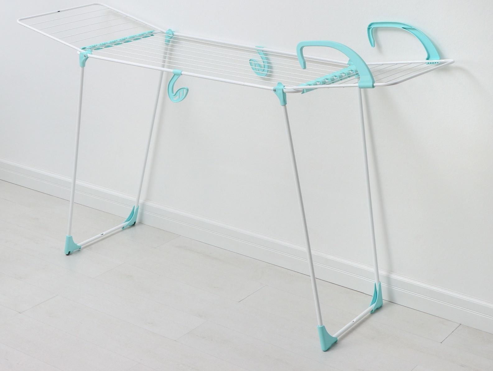 Сушилка для белья напольная, рабочая длина 18 м, цвет белый