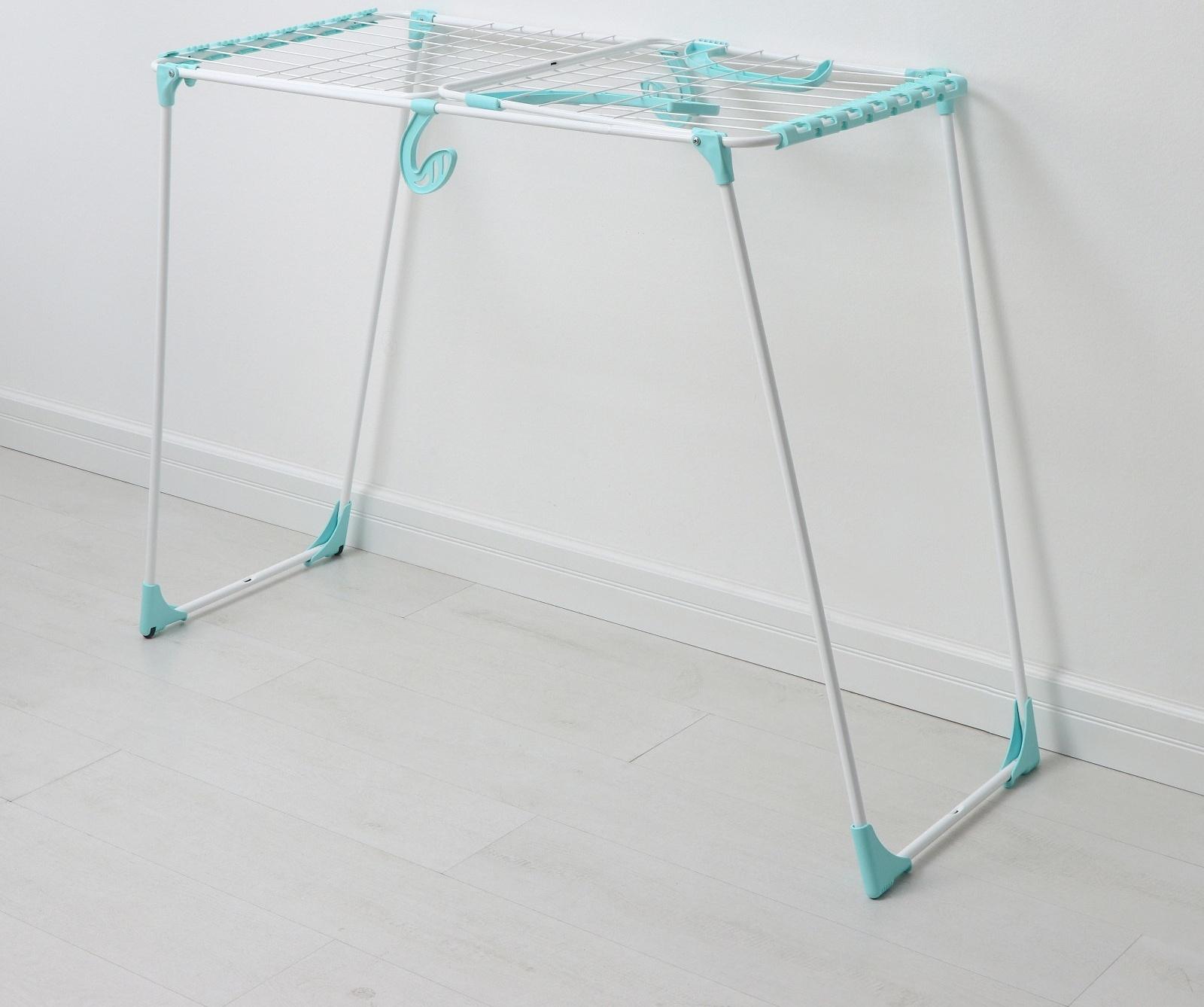 Сушилка для белья напольная, рабочая длина 18 м, цвет белый