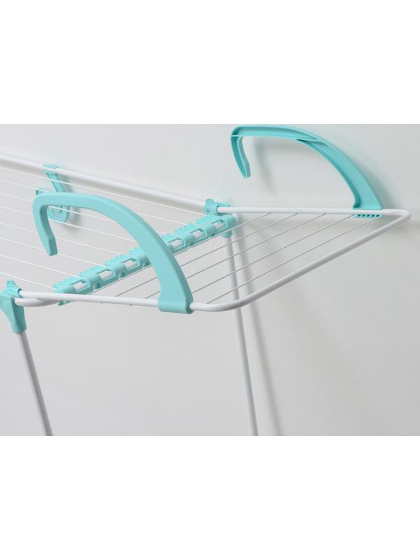 Сушилка для белья напольная, рабочая длина 18 м, цвет белый