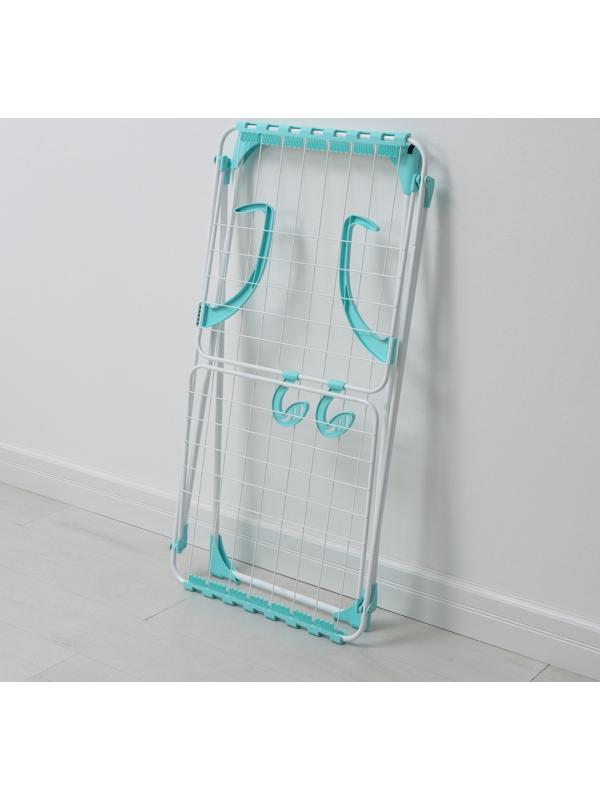 Сушилка для белья напольная, рабочая длина 18 м, цвет белый