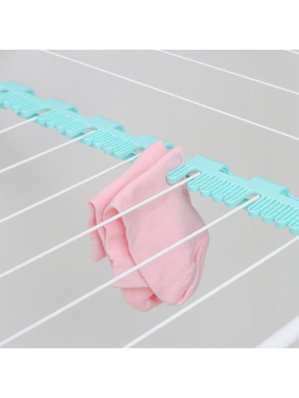 Сушилка для белья напольная, рабочая длина 18 м, цвет белый