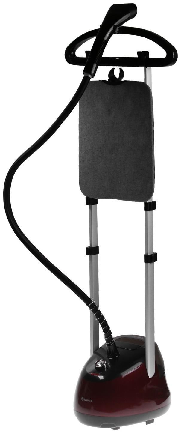 Отпариватель Sakura SA-3924G, напольный, 2200 Вт, 2.2 л, 35 г/мин, шнур 1.7 м, бордовый