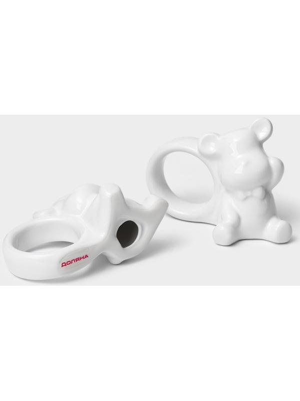 Набор колец для салфеток Доляна «Стильный мишка», 2 предмета  9,6×4,8×7,2 см