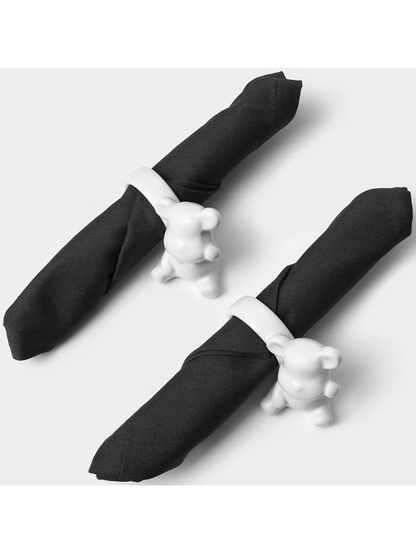 Набор колец для салфеток Доляна «Стильный мишка», 2 предмета  9,6×4,8×7,2 см