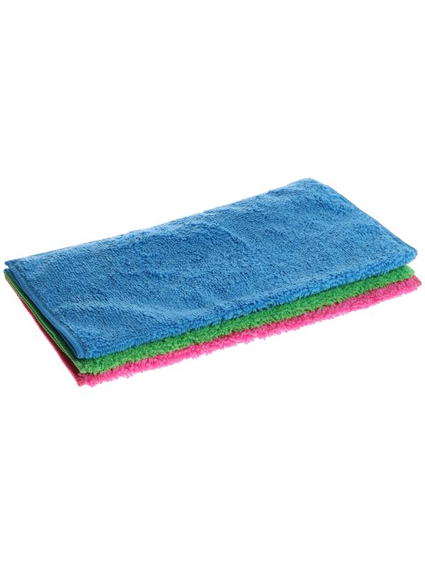 Салфетка из микрофибры, 30 х 30 см, набор 3 шт