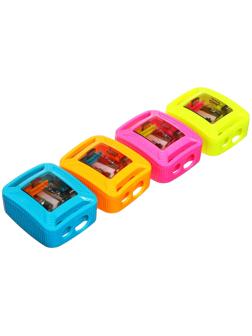 Точилка 2 отверстия с контейнером BrunoVisconti KAWAII ANIMALS, МИКС