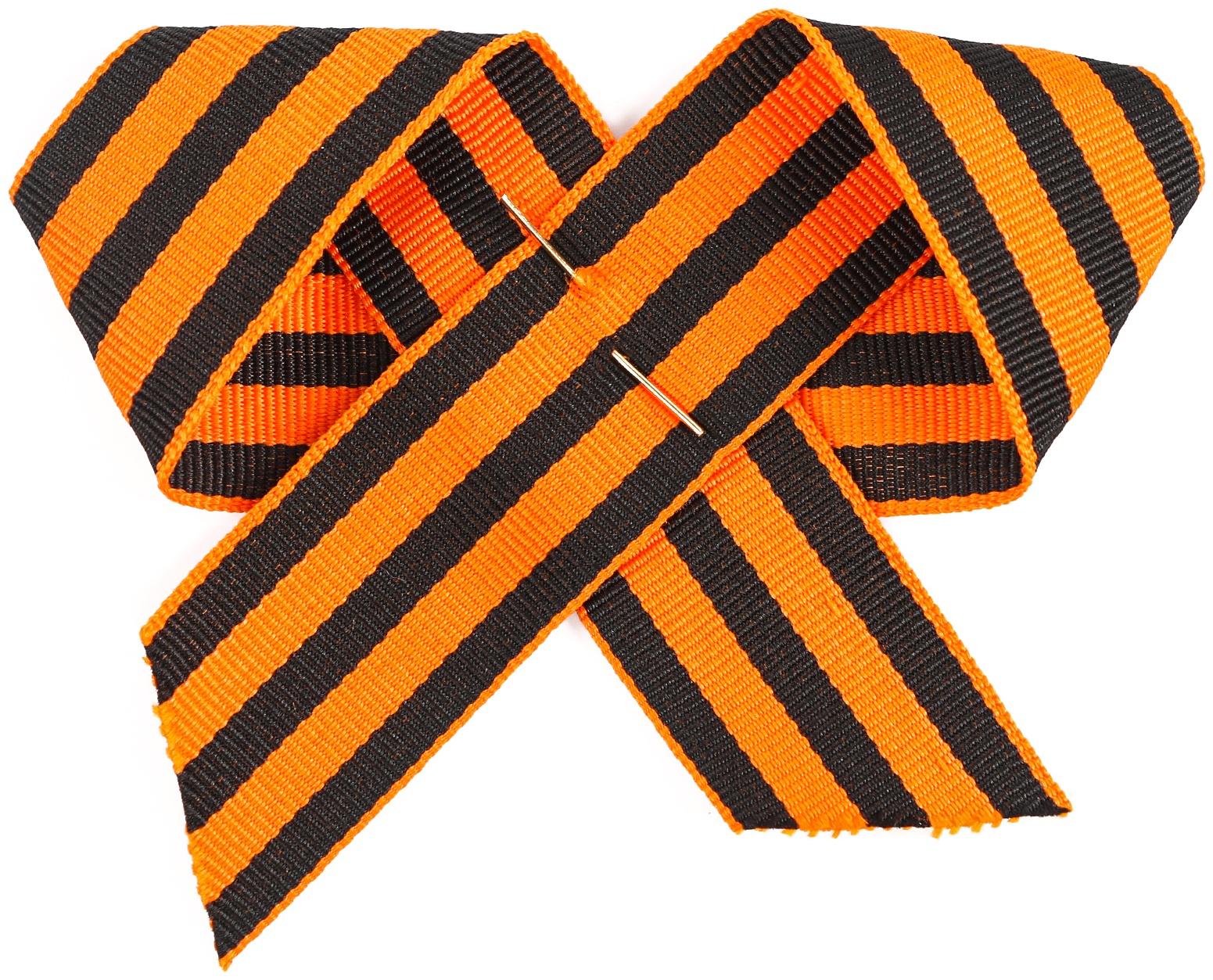 Брошь «Победа» бант со звездой