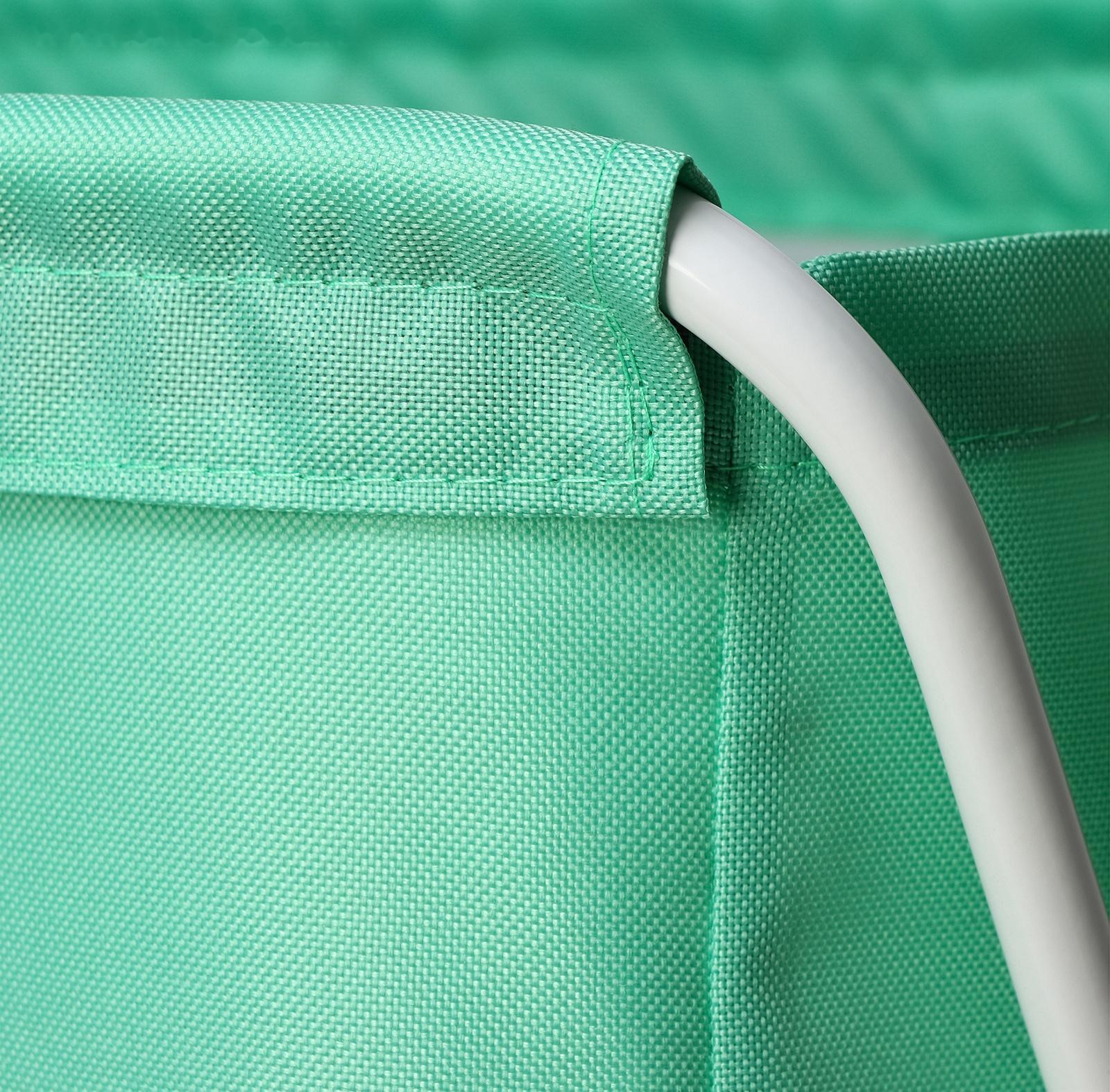 Корзина-мешок для белья, 53×39×62 см, цвет мятный