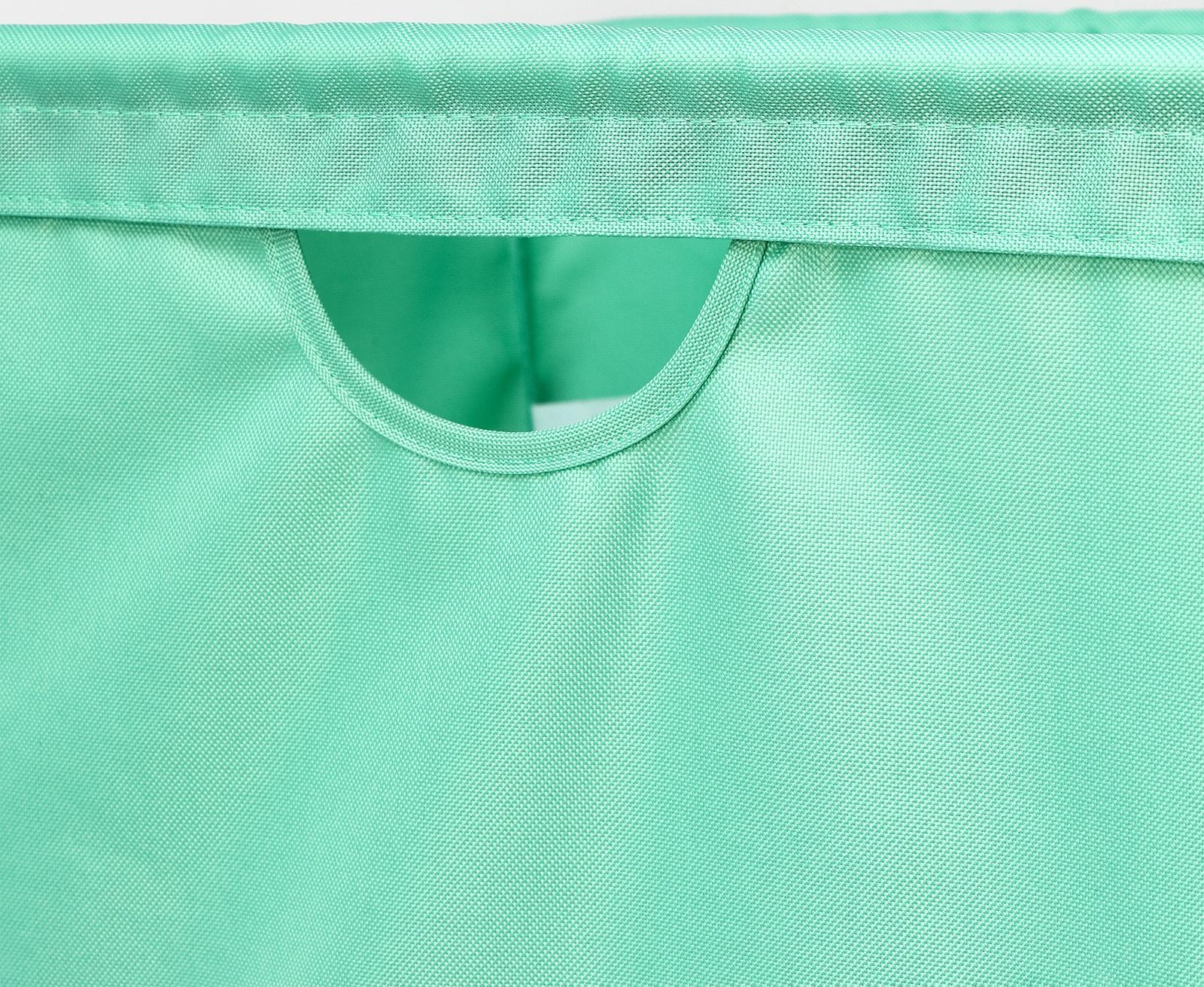 Корзина-мешок для белья, 53×39×62 см, цвет мятный