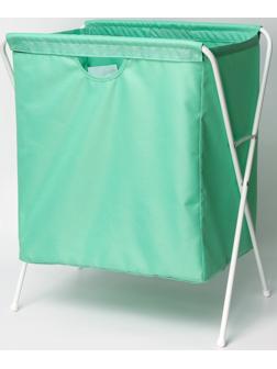 Корзина-мешок для белья, 53×39×62 см, цвет мятный