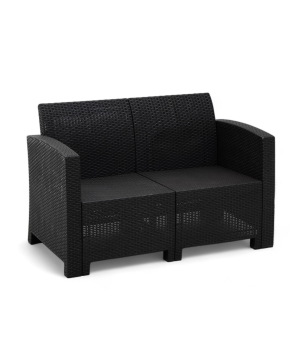 Диван садовый Бора 2-х местный 104 х 66 х 76 см, антрацит