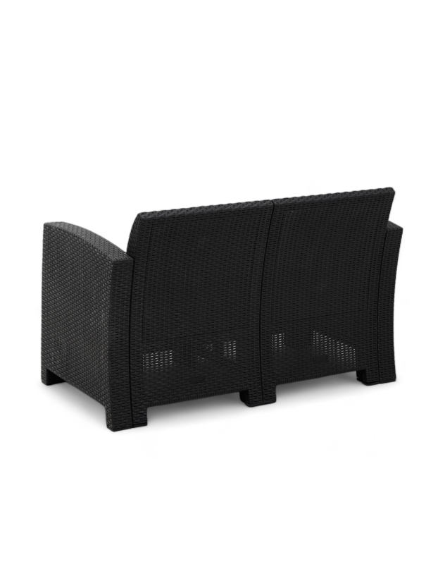 Диван садовый Бора 2-х местный 104 х 66 х 76 см, антрацит