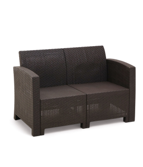 Диван садовый Бора 2-х местный 104 х 66 х 76 см,, венге