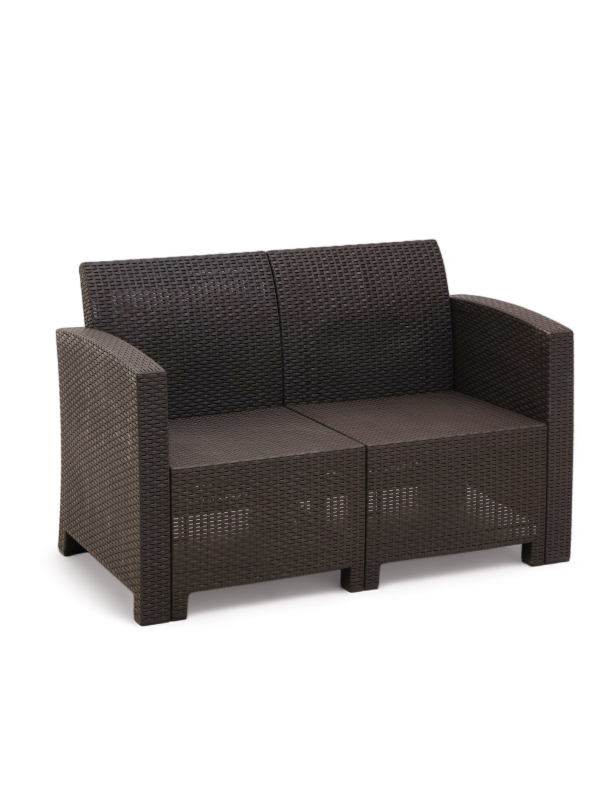 Диван садовый Бора 2-х местный 104 х 66 х 76 см,, венге