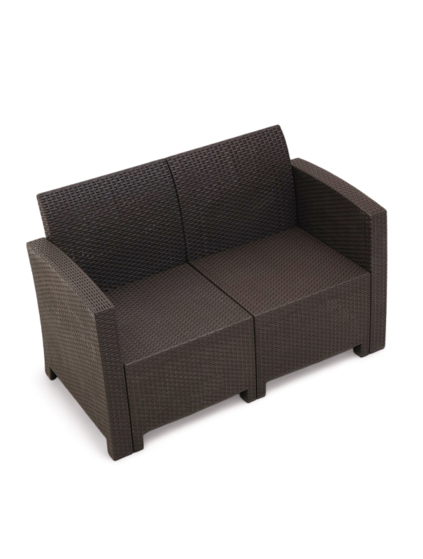 Диван садовый Бора 2-х местный 104 х 66 х 76 см,, венге