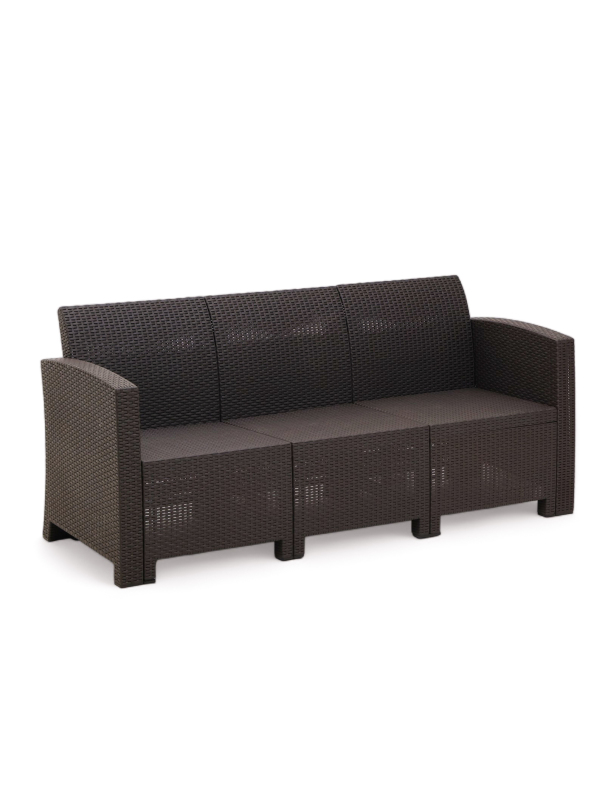 Диван садовый Бора 3-х местный 180 х 66 х 76 см, венге