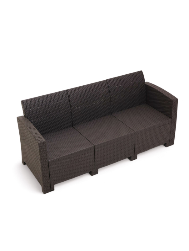 Диван садовый Бора 3-х местный 180 х 66 х 76 см, венге