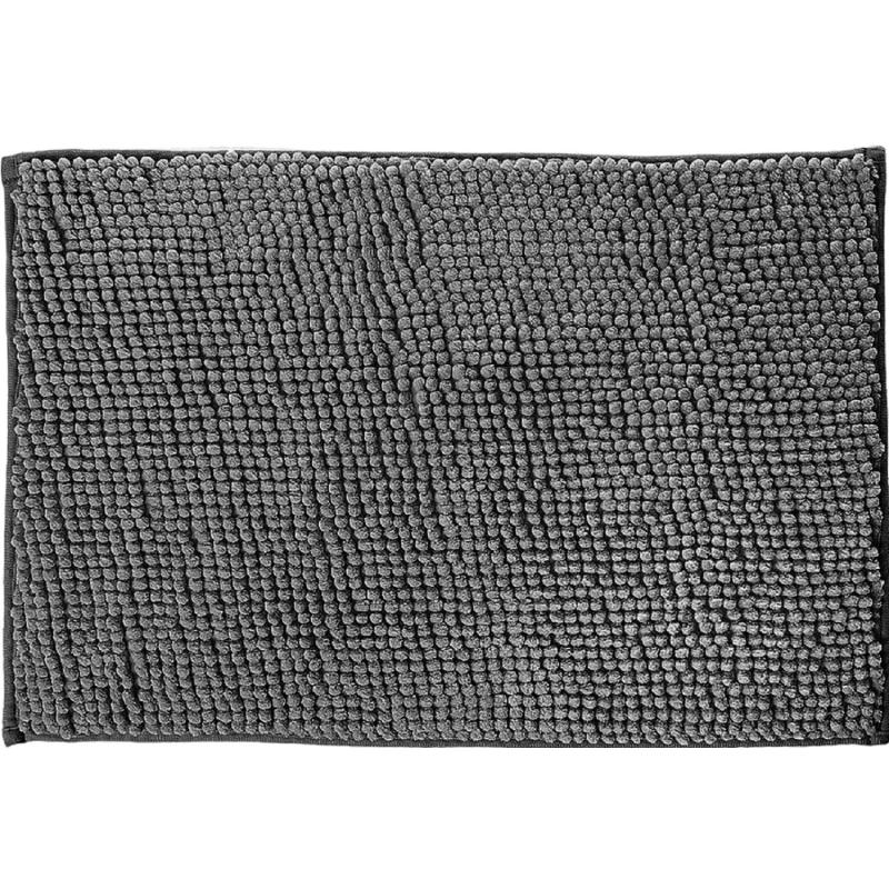 Коврик для ванной микрофибра 40х60см (в рулоне), Шенилл серый