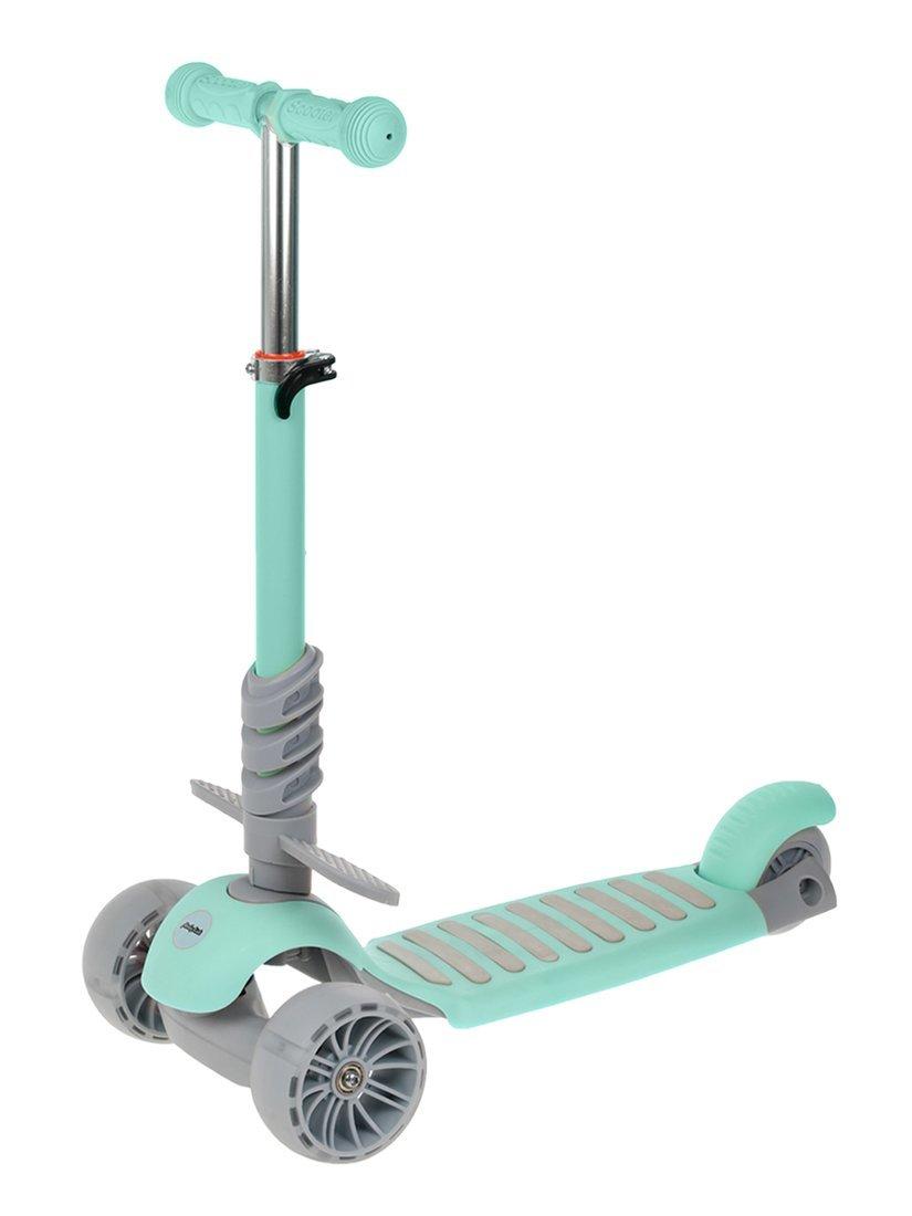 Самокат Moby Kids Pony 3 в 1, колёса PU со светом, мятный