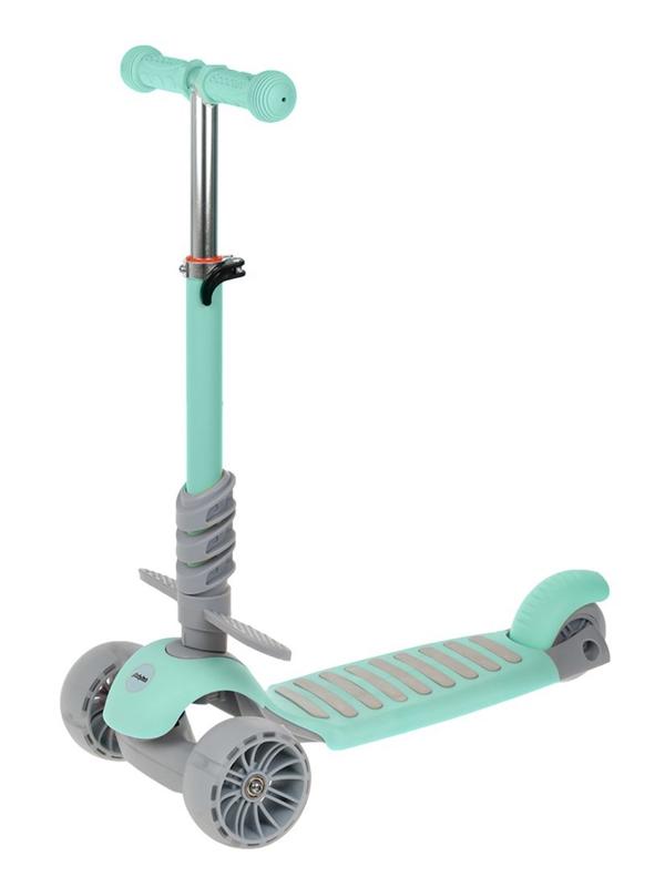 Самокат Moby Kids Pony 3 в 1, колёса PU со светом, мятный