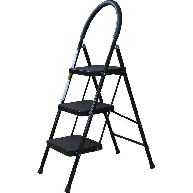Стремянка Алюмет с широкими ступенями стальная, 3 ступени МСН203