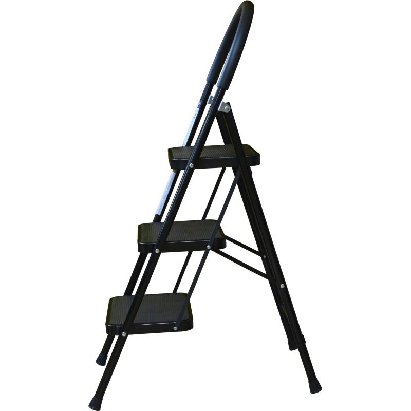 Стремянка Алюмет с широкими ступенями стальная, 3 ступени МСН203