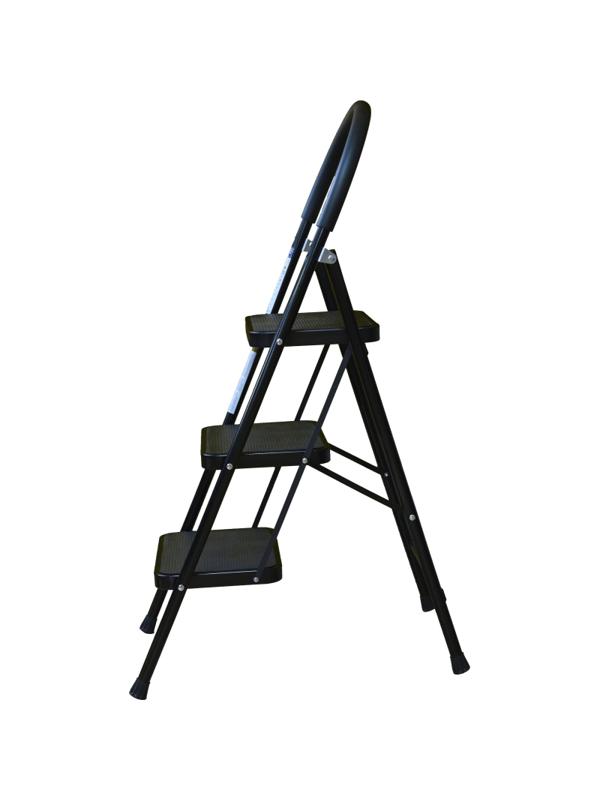 Стремянка Алюмет с широкими ступенями стальная, 3 ступени МСН203