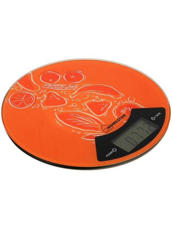 Весы кухонные HOMESTAR HS-3007, электронные, до 7 кг, оранжевые