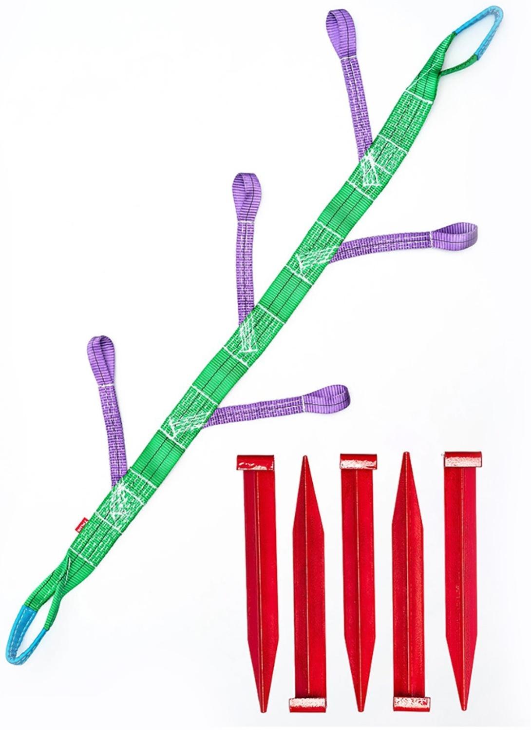 Якорь лебедочный 5 петлевой, 1.5 м, c кольями 35x350