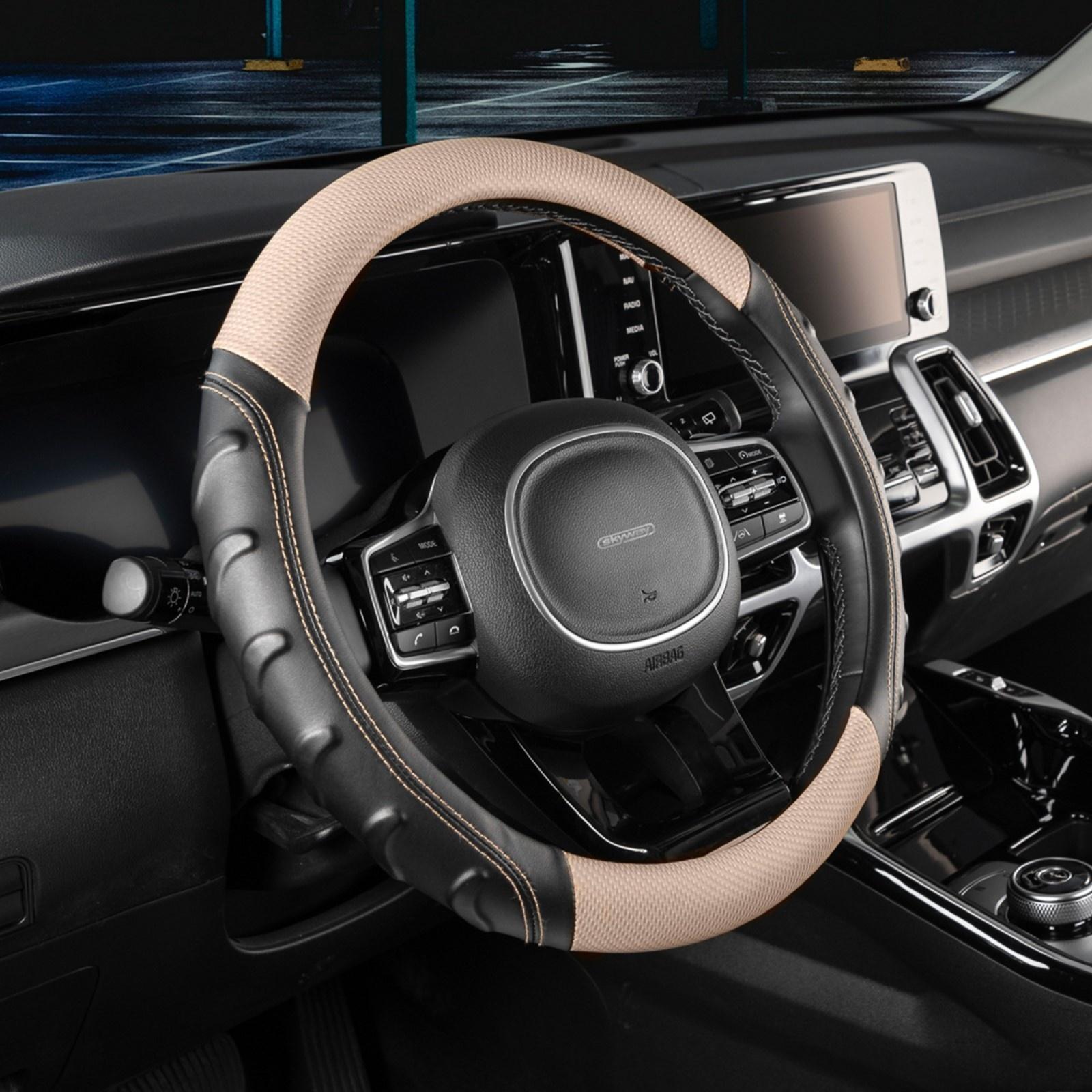 Оплетка Skyway Carbon-2 M, черно-Бежевая экокожа